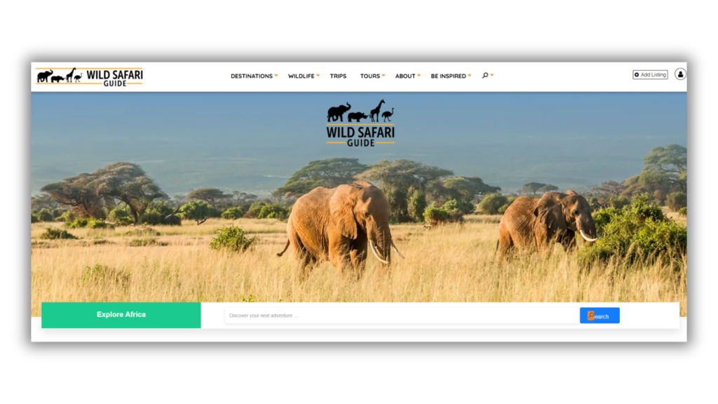 Wild Safari Guide - Safari booking platform