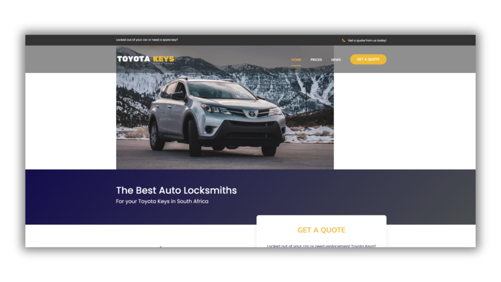 Toyota Keys South Africa